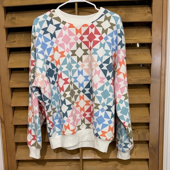 Beach Riot Multicolor Star Pattern Sweater - Picture 1 of 2